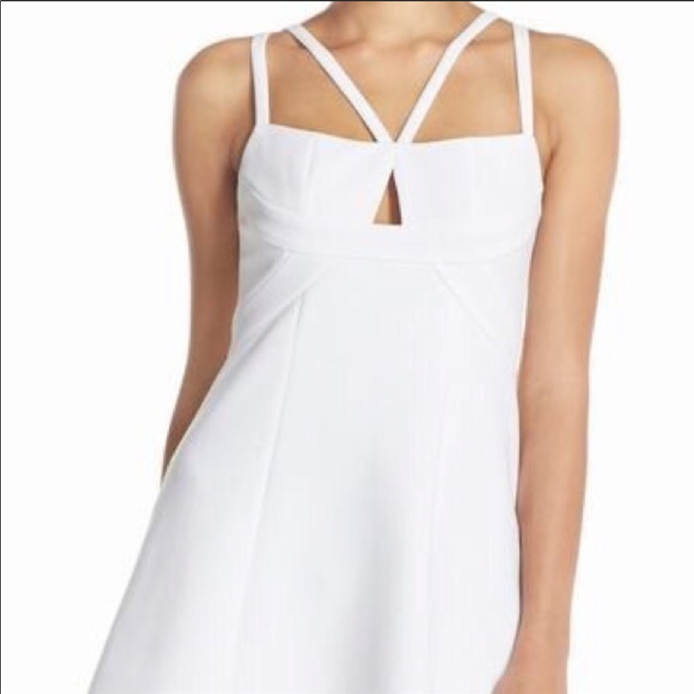 White short flared BCBG dress